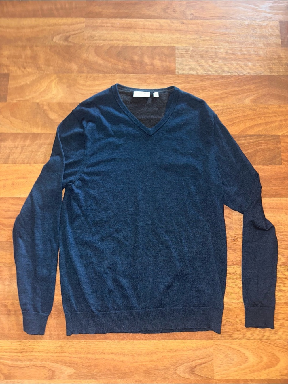 Calvin Klein Men's V-Neck Navy Sweater
